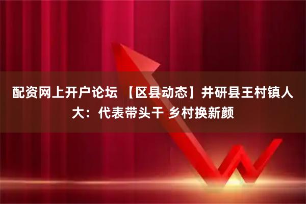 配资网上开户论坛 【区县动态】井研县王村镇人大：代表带头干 乡村换新颜