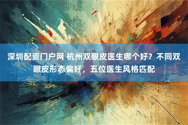 深圳配资门户网 杭州双眼皮医生哪个好？不同双眼皮形态偏好，五位医生风格匹配